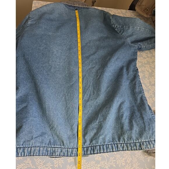 VTG Wrangler Big Ben Mens Barn Chore Coat Corduroy Collar Lined Distressed U.S.A - Picture 11 of 16